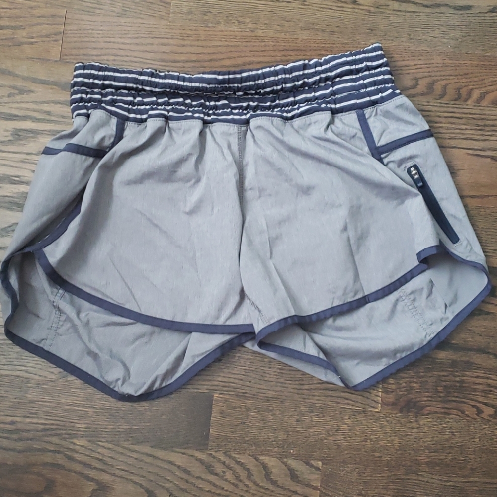 EUC Lululemon Gray Navy Tracker Shorts- Size 10